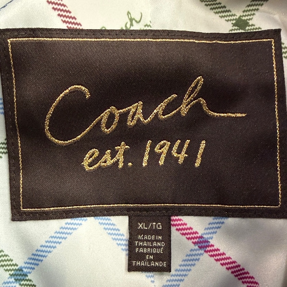 VINTAGE Coach Women's Black Trench Coat sz XL - Picture 4 of 14